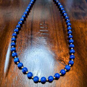 Lapis Lazuli Vintage Beaded Necklace